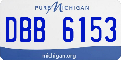 MI license plate DBB6153