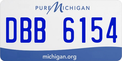 MI license plate DBB6154