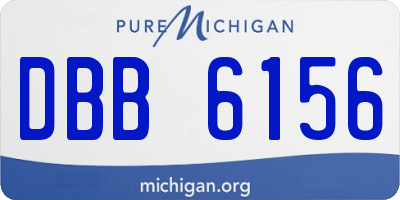 MI license plate DBB6156