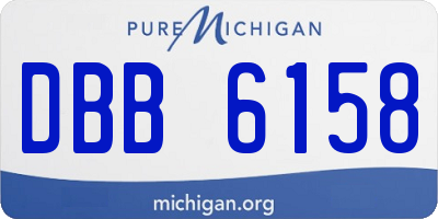 MI license plate DBB6158