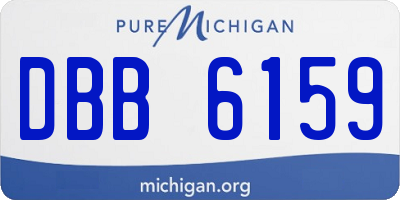 MI license plate DBB6159
