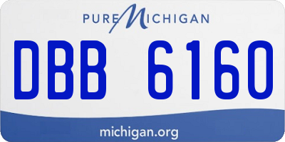 MI license plate DBB6160