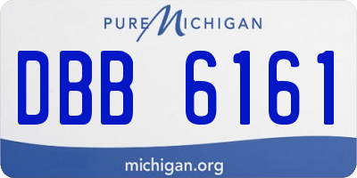 MI license plate DBB6161