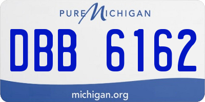 MI license plate DBB6162