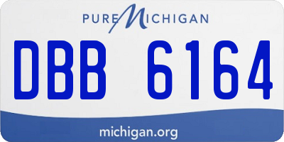 MI license plate DBB6164