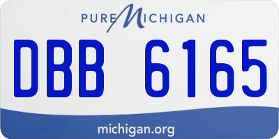 MI license plate DBB6165