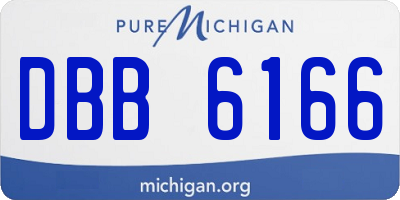 MI license plate DBB6166