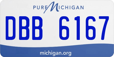MI license plate DBB6167
