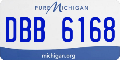 MI license plate DBB6168