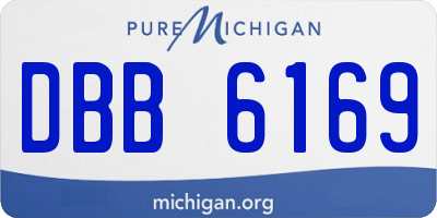 MI license plate DBB6169