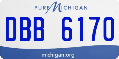 MI license plate DBB6170