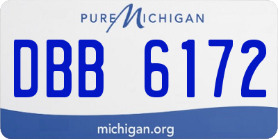 MI license plate DBB6172