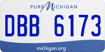 MI license plate DBB6173