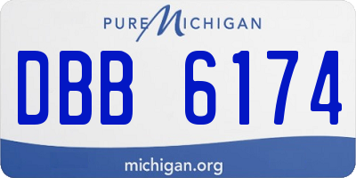 MI license plate DBB6174