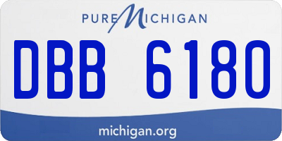MI license plate DBB6180