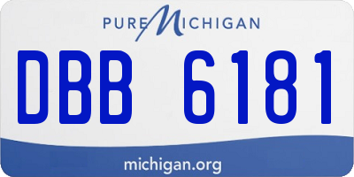 MI license plate DBB6181