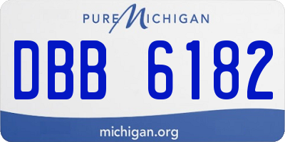MI license plate DBB6182