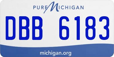 MI license plate DBB6183