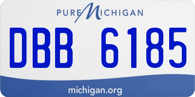 MI license plate DBB6185