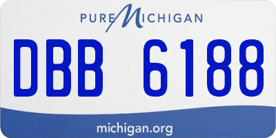 MI license plate DBB6188