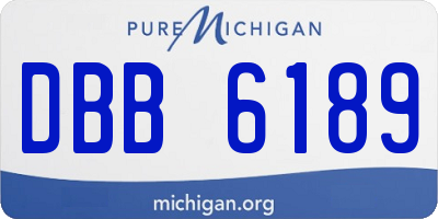 MI license plate DBB6189