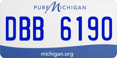 MI license plate DBB6190