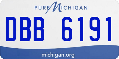 MI license plate DBB6191