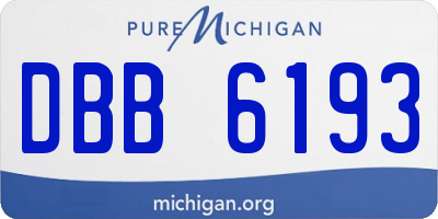 MI license plate DBB6193