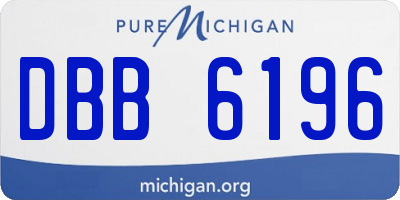 MI license plate DBB6196