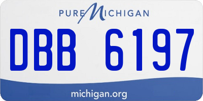 MI license plate DBB6197