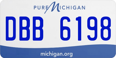 MI license plate DBB6198