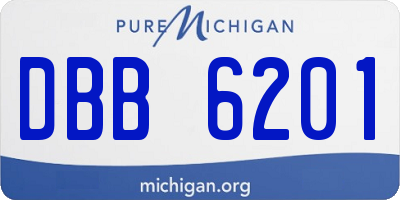 MI license plate DBB6201