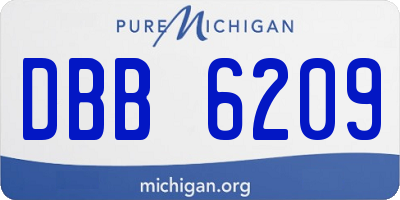 MI license plate DBB6209