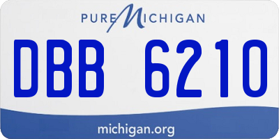 MI license plate DBB6210