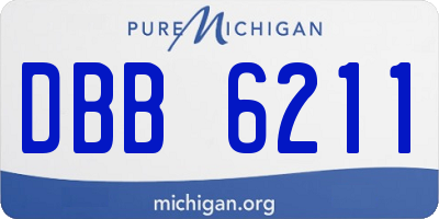 MI license plate DBB6211