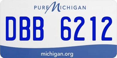MI license plate DBB6212