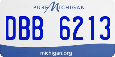 MI license plate DBB6213