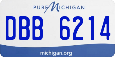 MI license plate DBB6214