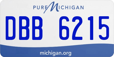 MI license plate DBB6215