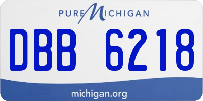 MI license plate DBB6218