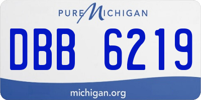 MI license plate DBB6219