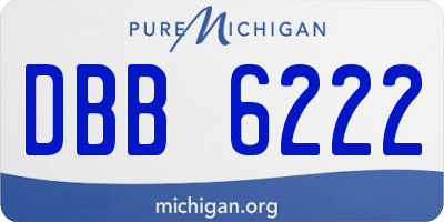 MI license plate DBB6222