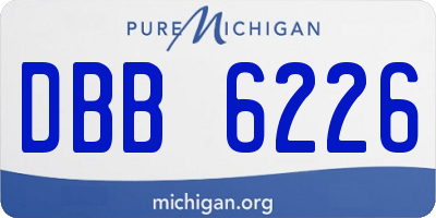 MI license plate DBB6226
