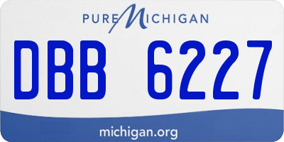 MI license plate DBB6227
