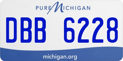 MI license plate DBB6228