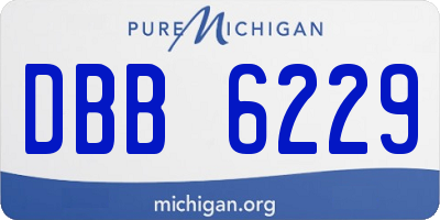 MI license plate DBB6229