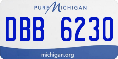 MI license plate DBB6230