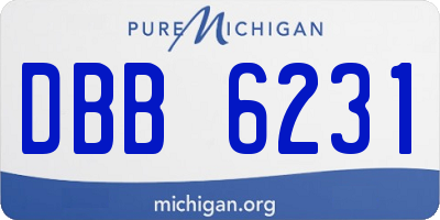 MI license plate DBB6231