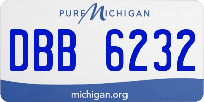 MI license plate DBB6232