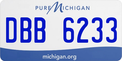 MI license plate DBB6233